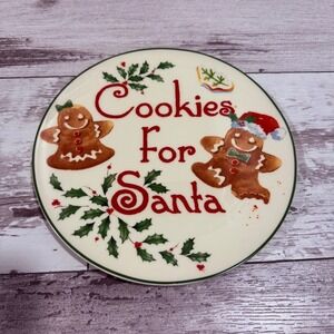 Lenox Cookies for Santa Porcelain Plate Holiday Christmas Fine China Gold Trim